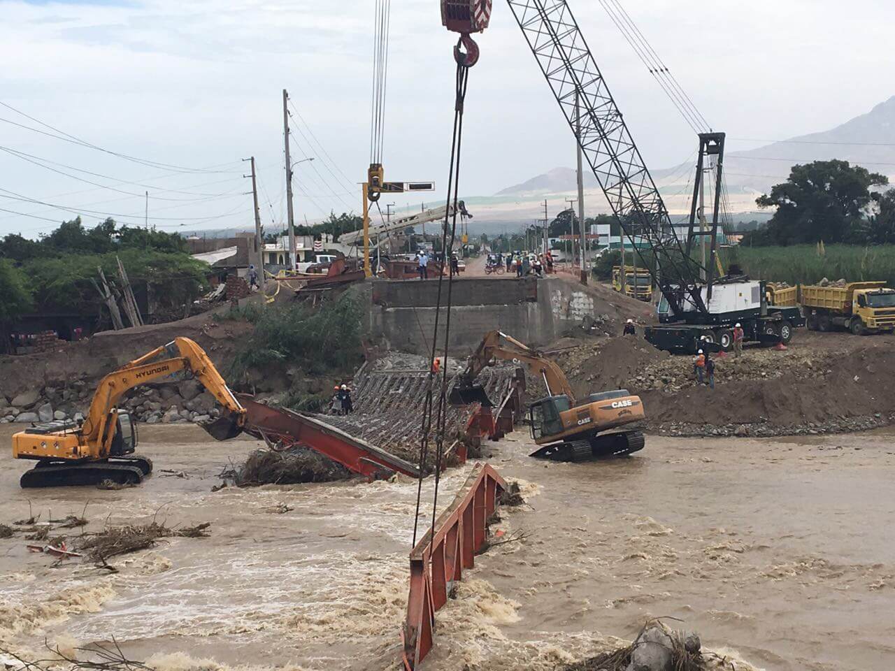 Demolición y desmontaje del puente Virú