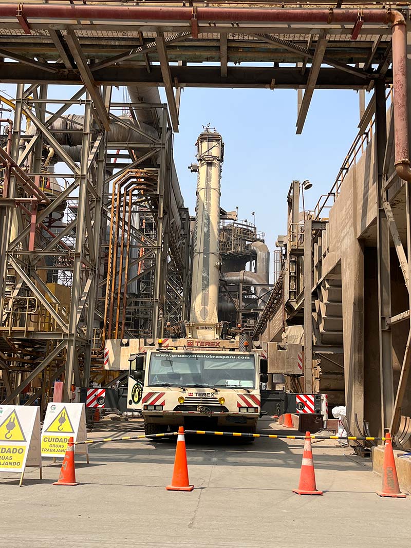 Trabajos en Intercambiador refinería Cajamarquilla